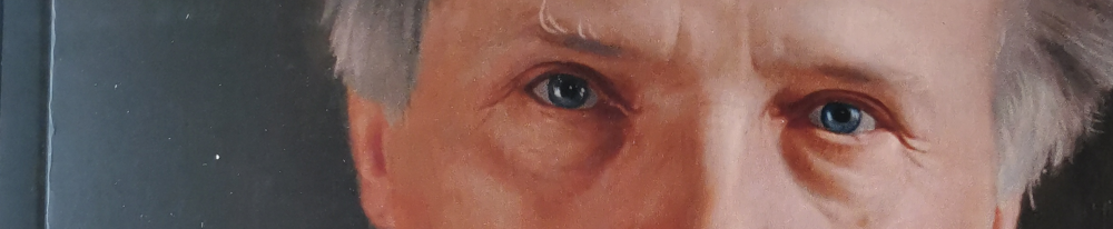 Augenpartie aus einen Porträt Karl Mays. - Ausschnitt aus dem Buchcover.