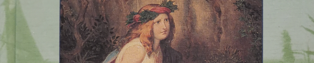 Bild einer jungen Frau in der Natur. Ausschnitt aus dem für das Cover verwendeten Gemälde "Die Nymphe Krokowa" von Moritz von Schwind.